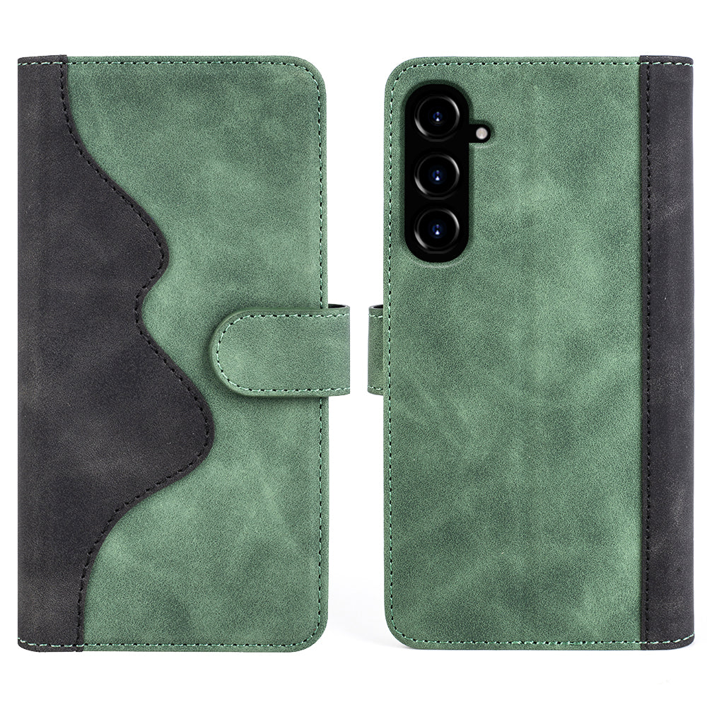 For Samsung Galaxy S23 FE Dual-color Splicing PU Leather Shell Flip Wallet Stand Phone Case For Samsung Galaxy S23 FE Dual-color Splicing PU Leather Shell Flip Wallet Stand Phone Case